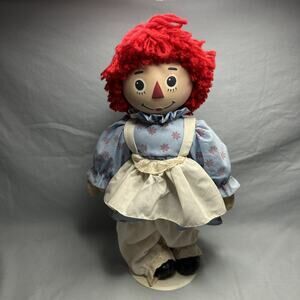 Vintage Raggedy Ann Doll 15" Porcelain The Brass Key Red Yarn Hair Collectible